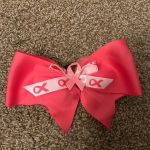 Pink breast cancer bow